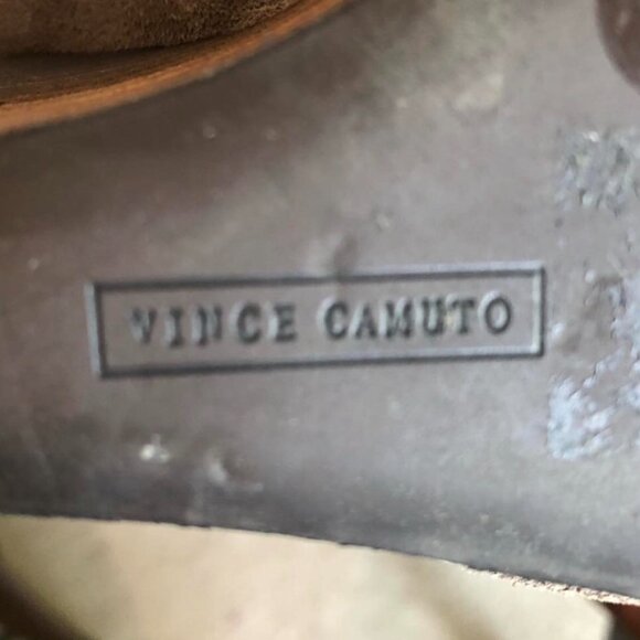 🍁🍂 Cute Vince Camuto Sand Colour Block Wedge Ankle-Boot Shoe - Picture 13 of 14